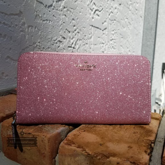 Kate Spade Lola Glitter Large Continental pink - Picture 4 of 11